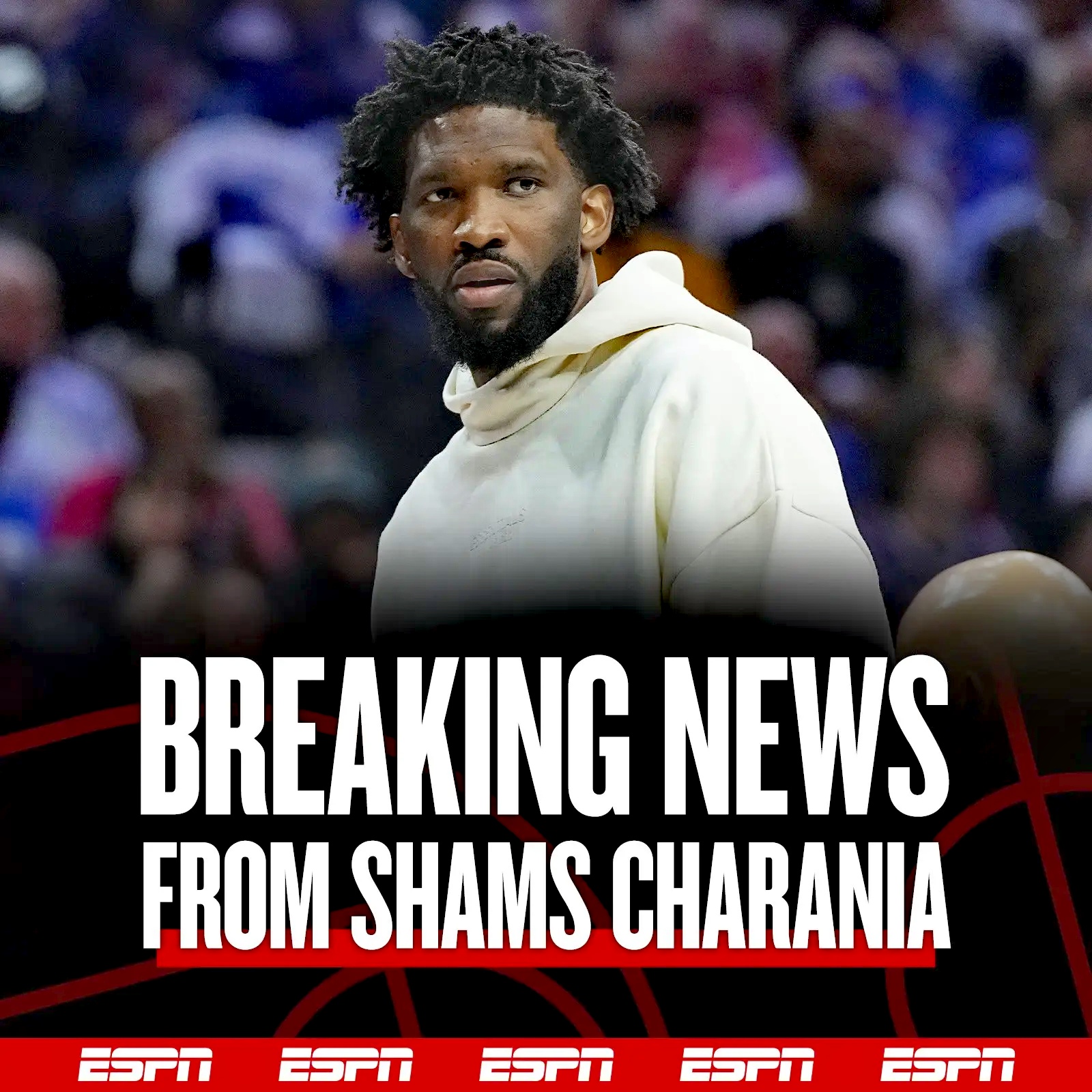 人主帅透露恩比德可能缺席数周